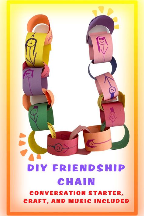 Help show kiddos how connected we can be as friends with this fun craft! Friendship chain activity Friendship Chain, Friendship Crafts, Friendship Skills, Friendship Group, Resource Room, About Friendship, Fun Craft, Music Therapy, Group Activities