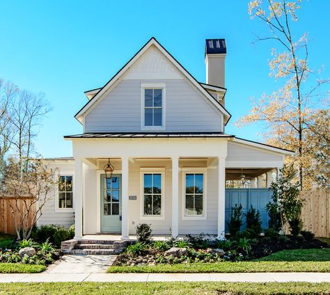 This classic Shreveport Southern Living Style Home, called the Sugarberry Cottage, was designed exclusively for Southern Living by Moser Design Group in South Carolina 3030 Maple Grove - Vintage Construction Group Farmhouse With Wrap Around Porch, Homey Touches, Sugarberry Cottage, Black Shutters, House White, White Exterior, Casa Exterior, White Cottage, White Farmhouse