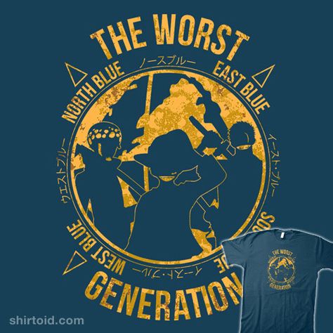 The Worst Generation #anime #coconutdesign #monkeydluffy #onepiece #pirate #tvshow Worst Generation, Kaido One Piece, One Piece Logo, Gallery Wall Nursery, Shirt Design Inspiration, One Piece Images, Monkey D Luffy, Roronoa Zoro, One Piece Anime