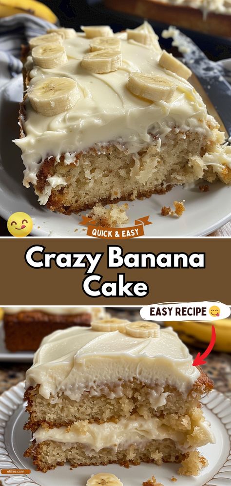 Crazy Banana Cake Desserts With Over Ripe Bananas, What To Make With Ripe Bananas, What To Do With Ripe Bananas, Banana Cake With Cream Cheese Frosting, Recipes Using Ripe Bananas, Crazy Banana Cake, Recipes With Ripe Bananas, Ripe Banana Recipes, Party Pinwheels