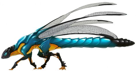 Awesome firefly dragon Dragonfly Monster, Dragonfly Dragon, Alien Design, Fantasy Beasts, Mythical Beast, Creature Drawings, Monster Concept Art, Alien Creatures, Skylanders