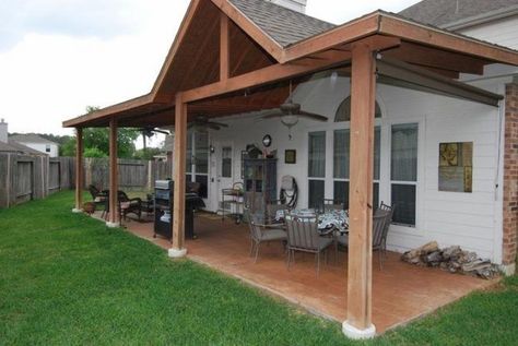 #yard #porchdecor #patio #porch Veranda Design, Covered Back Porches, Porch Kits, Patio Plans, Concrete Patios, Building A Porch, Porch Uk, Porch Roof, Patio Cover