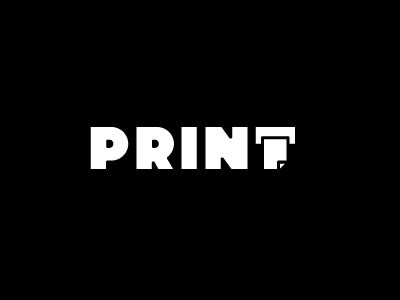 Print by Luis Lopez Grueiro Printer Logo, Clever Logo Design, News Logo, Logo Generator, Logo Word, Typographic Logo Design, Inspiration Logo Design, Clever Logo, 타이포그래피 포스터 디자인