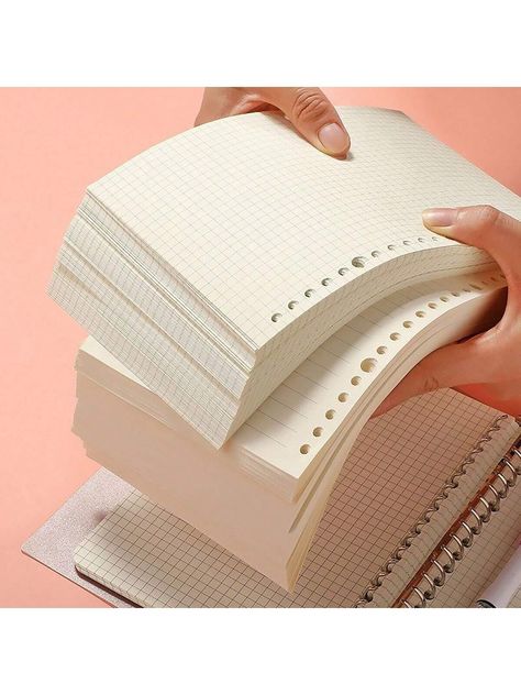 A4/A5/B5 Binder/Planner Refill Paper, 20/26/30hole,Refillable White Blank/Lines/Grid Styles Paper For Loose Leaf Binder Notebook Diary Traveler Journal Inserts, 60 Sheets/120 Pages | SHEIN South Africa Study Items, Traveler Journal, Loose Leaf Notebook, White Notebook, Journal Inserts, Binder Notebook, Binder Paper, Loose Leaf Binder, Stationary Items