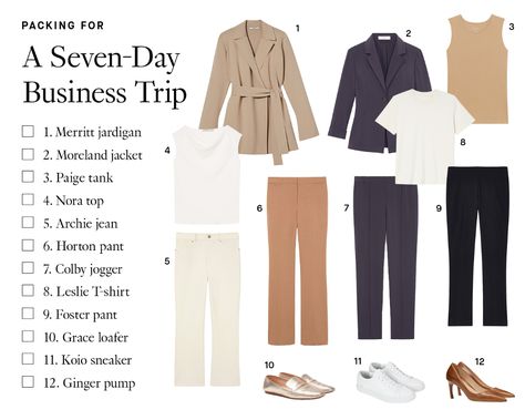 What To Pack For A Business Conference, Capsule Wardrobe Business Trip, Summer Business Travel Outfits, 5 Day Work Trip Packing List, 5 Day Business Trip Outfits, Business Trip Packing List Woman, Panama Outfits, Business Trip Packing List, Planning 2024