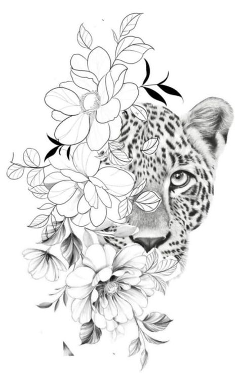 Tiger Head Tattoo, Big Cat Tattoo, Jaguar Tattoo, Lioness Tattoo, Leopard Tattoos, Tiger Tattoo Design, Soyut Sanat Tabloları, Tattoo Art Drawings, Head Tattoos