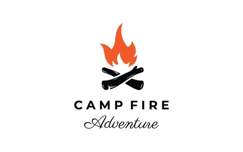 Campfire bonfire logo fire logo 6 Logo Template Firewood Logo Design, Campfire Logo, Camp Merch, Campfire Cookies, Camping Logo, Camp Logo, Camp Brand, 6 Logo, Fire Logo