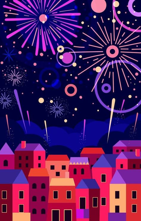 New Year Fireworks Bonfire Night Illustration, Fireworks Digital Art, Fire Works Illustrations, Thadingyut Festival Design, Thadingyut Festival, Firework Illustration, Fireworks Drawing, Star Wars Christmas Decorations, Fireworks Graphic