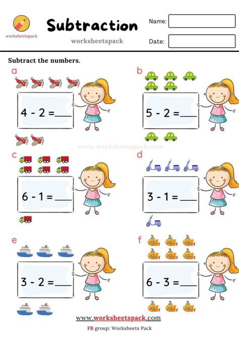 Subtraction with pictures - worksheetspack Subtraction Worksheets For Kindergarten, Math Subtraction Worksheets, Kindergarten Math Addition, Kindergarten Math Worksheets Addition, Kindergarten Math Free, Printable Worksheets For Kids, Subtraction Kindergarten, Math Subtraction, Subtraction Activities