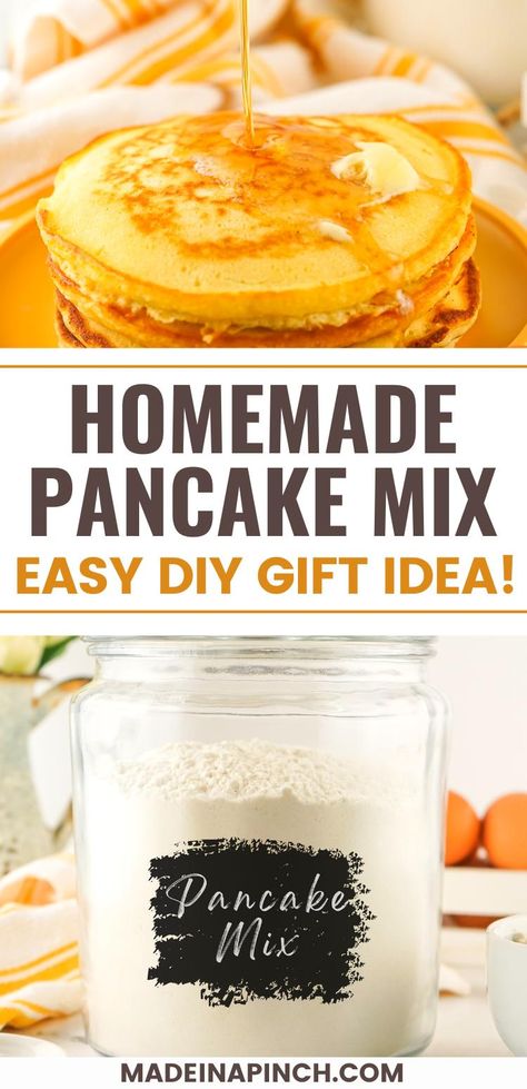 If you love pancakes and enjoy the convenience of a premade mix, creating your own DIY bulk pancake mix is the way to go! Homemade pancake mix saves time, allows you to control the ingredients, and ensures you always have a delicious pancake mix on hand for an easy breakfast option on those lazy weekend mornings or busy weekdays! It also makes a great DIY gift! Homemade Pancake Mix Easy, Diy Pancake Mix, Best Pancake Recipe Ever, Homemade Pancake Mix Recipe, Best Pancake Mix, Easy Pancake Mix, Homemade Pancakes Fluffy, Easy Homemade Pancakes, Pancake Mix Recipe