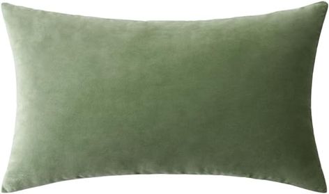 Amazon.com: MIULEE Sage Green Velvet Throw Pillow Cover 12 x 20 Inch Soft Decorative Pillow Cover Lumbar Cushion Case Home Decor for Couch Sofa Bedroom : Home & Kitchen Green Velvet Throw Pillow, Garden Pillows, Velvet Pillow, Velvet Throw, Velvet Pillow Covers, Couch Sofa, Velvet Throw Pillows, Sofa Bedroom, Decorative Pillow Cases