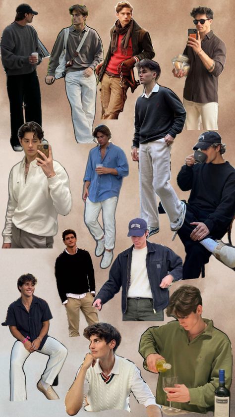 Outfit Cowo, Academia Aesthetic Outfit Men, Loafers Men Outfit, Academia Aesthetic Outfit, Asian Men Fashion, Aesthetic Outfits Men, Men Fashion Casual Shirts, Outfit Collage, Fall Outfits Men