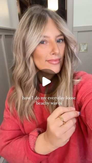 Justine Angel on Instagram: "✨EVERYDAY HAIR TUTORIAL✨ the only tutorial you guys have wanted for the past two years 😂 here ya go! 😘 how I get my bangs to bang is at the end and is worth the watch. This hack will change your life! I typically don’t use hairspray, if I do, usually only a little in the front because I like the curls to fall and just become imperfect  . Using a 1 1/2in curling iron! ❤️ . #curtainbangs #hairtutorials #loosewaves #beachywaves" Everyday Hairstyles, 2 In Curling Iron, How To Curl Bangs, Curling Bangs, Curl Bangs, Curling Iron Tutorial, Everyday Hair, Beachy Waves, Curtain Bangs