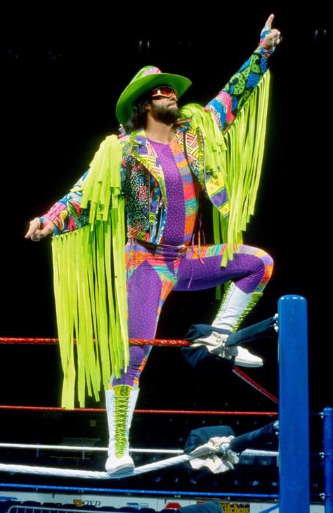 Macho Man Randy Savage Macho Man Randy Savage Costume, Savage Outfits, Macho Man Costume, Wrestling Costumes, Wwf Superstars, Miss Elizabeth, Randy Savage, Macho Man Randy Savage, Professional Wrestlers