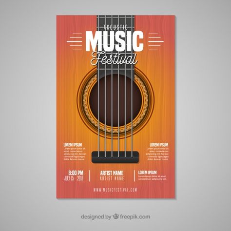 Guitar Book Cover Design, Guitar Festival Poster, Music Book Cover Design, Guitar Poster Design, Music Book Cover, Packaging Luxe, Booklet Cover Design, Catalog Cover Design, Contest Poster