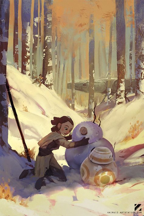 Holidays, Carlos Ruiz Christmas Fanart, Star Wars Bb8, Star Wars Character, Rey Star Wars, Star Wars Artwork, Star Wars Fan Art, Kylo Ren, Force Awakens, Love Stars