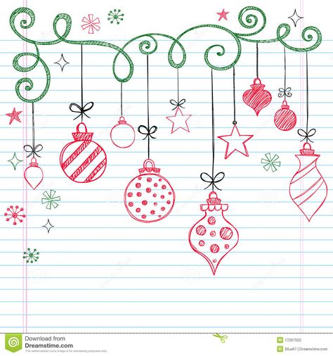 Hand-Drawn Sketchy Doodle Christmas Ornament - simple doodles to add to those special xmas cards. Drawing Hands, Backgrounds To Draw, Arte Doodle, Notebook Doodles, Christmas Backgrounds, Christmas Doodles, Doodle Illustration, Christmas Drawing, Journal Doodles