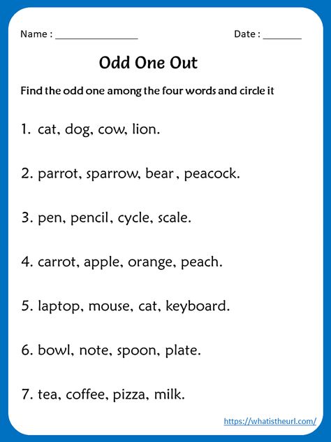 Odd One Out Worksheets For 3rd Grade Work Sheets For 3rd Grade English, English Worksheets For Class 3, Worksheet For Class 3 English, English Ukg Worksheet, English 3rd Grade Worksheets, Evs Worksheet For Class 3, Odd One Out Worksheet For Kids, Evs Worksheets For Grade 2, English Worksheets For Grade 4