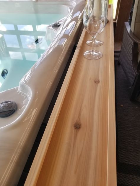 Hot Tub Table, Tub Table, Hot Tub Bar, Custom Hot Tubs, Spa Table, Cedar Table, Tub Sizes, Fold Down Table, Tub Cover