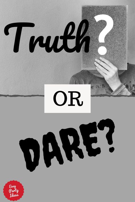 Truth or Dare - how to play, plus a list of safe dares will keep the game fun for everyone. | Easy Party Ideas and Games #truthordare #kidfriendlydares #passtheparceldares #partyideas #easypartyideas Ideas For Truth Or Dare, List Of Dares, Fun Teen Games, Strict Parents Truths, Disney Party Games, Diy Jars, Easy Party Ideas, Karma Quotes Truths, Good Truth Or Dares