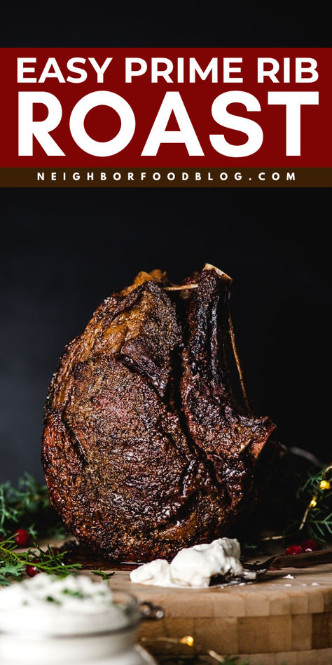 Learn how to cool foolproof prime rib roast! This easy Thanksgiving dinner recipes uses the closed door method. Tender and juicy with a crisp, golden brown exterior, this easy prime rib roast is the BEST. Don't forget the horseradish cream sauce for this busy weeknight dinner! Prime Rib Roast Oven 12 Pounds, How To Prepare Prime Rib, Cooking A Rib Roast In The Oven, Frozen Prime Rib Roast Recipe, No Fail Prime Rib Roast, How To Cook Prime Rib In Oven, How Long To Cook Prime Rib In The Oven, Pioneer Woman Prime Rib, Prime Rib In Oven