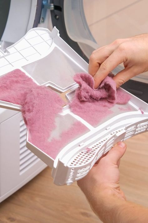 Dryer lint piles up in our dryers and our landfills. But you can reduce, reuse and recycle it with these clever tricks. Uses For Dryer Sheets, Dryer Repair, Clean Dryer Vent, Remove Lint, Vent Cleaning, Dryer Vent, Dryer Balls, Fire Prevention, Clothes Dryer