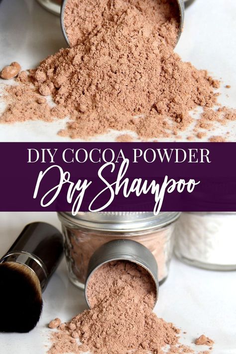 Cocoa Powder Dry Shampoo Cocoa Powder Dry Shampoo, Dry Shampoo Dark Hair, Powder Dry Shampoo, Diy Shampoo Recipe, Homemade Dry Shampoo, Natural Dry Shampoo, Dry Shampoo Powder, Baking Soda For Hair, Baking Soda Benefits