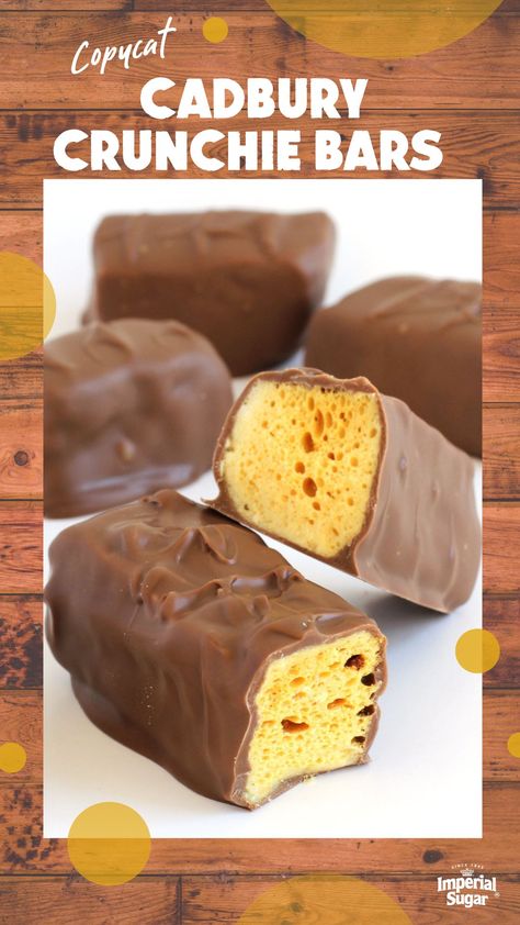 Copycat Candy Recipes, Sponge Candy Recipe, Seafoam Candy, Home Made Chocolates, Liquorice Recipes, Sponge Candy, Honeycomb Recipe, Cadbury Crunchie, Crunchie Bar