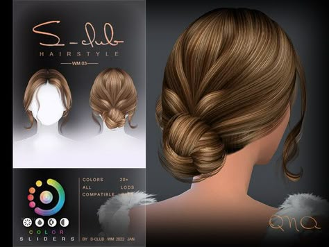 Sims 4 Cc Hair Alpha Bun, Sims 4 Cute Hairstyles, Sims 4 Cc Hair Female Bun, The Sims 4 Cc Hairstyles Female, Sims 4 Cc Fancy Hair, Sims 4 Formal Hair, Sims 4 Blowout Hair, Sims 4 Cc The Sims Resource Hair, Sims 4 Hair Updo