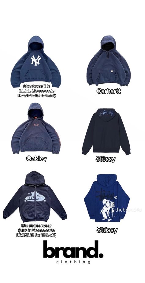 Navy Blue Crewneck Outfit, Navy Hoodie Outfit, Blue Streetwear Outfit, H And M Outfits, Blue Hoodie Outfit, Summer Swag Outfits, New York Hoodie, Unicorn Hoodie, Streetwear Essentials