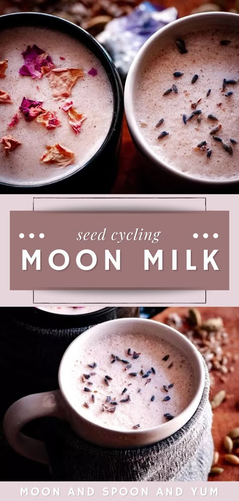 Moon Milk Recipe, Hormone Balancing Recipes, Hormone Nutrition, Cardamom Recipe, Luteal Phase, Seed Cycling, Moon Milk, Books And Tea, Fall Asleep Fast