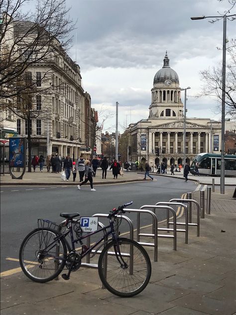 ASH Wroughton on Twitter: "On your bike! A quick phone-capture from earlier today in #Nottingham city centre… " York City England, Nottingham Aesthetic, Manifesting University, Nottingham City Centre, Uk Cities, Customer Profile, Nottingham City, Nottingham Uk, London Trip