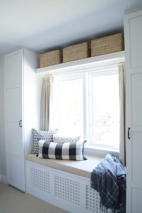 best renovation decisions | Ramblingrenovators.ca Neutral Guest Bedroom, Bedroom Window Seat, Window Seat Design, Build A Closet, One Room Challenge, Room Challenge, Closet Bedroom, Guest Bedrooms, Window Seat