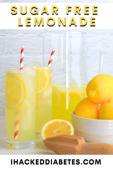 Lemonaid Recipe, Sugar Free Lemonade Recipe, Lemon Juice Recipes, Low Sugar Drinks, Sugar Free Desserts Easy, Healthy Lemonade, Sugar Free Lemonade, Alternative Sweeteners, Sugar Free Drinks