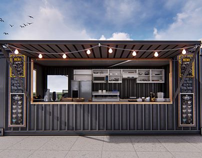 Check out new work on my @Behance profile: "OPEN RESTAURANT DESIGN" http://be.net/gallery/105170823/OPEN-RESTAURANT-DESIGN Open Restaurant Design, Snowcone Stand, Architecture Animation, Shipping Container Restaurant, Shipping Container Cafe, Container Coffee Shop, Cafe Idea, Open Restaurant, Container Restaurant