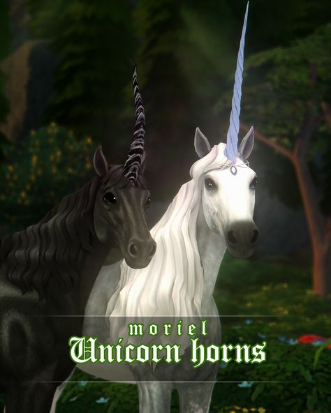 M o r i e l Sims 4 Unicorn Horn, Sims 4 Cc Unicorn Horn, Sims 4 Unicorn, Sims 4 Horse Cc, Sims Pets, Sims 4 Traits, Cc Folder, Cc Mods, Sims 4 Mm Cc