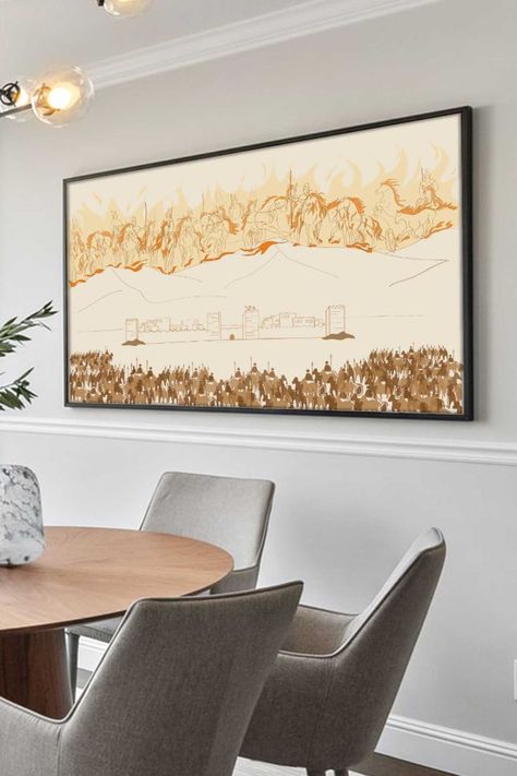 Art For Dinning Room, Army Illustration, Christian Line Art, Prophetic Painting, Biblical Artwork, Interior Design Wall Art, Encouraging Art, Bible Prints, Bible Wall Art