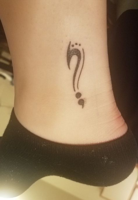 Maui's fish hook with a semi colon. #mentalhealth #moana Maui Hook Tattoo, Maui Fish Hook, Maui Hook, Moana Tattoos, Maui Tattoo, Fishing Hook Tattoo, Hook Tattoos, Hawaii Tattoos, The Family Stone