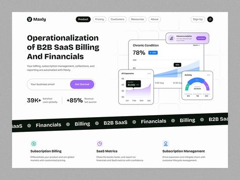 Financial SaaS Landing Page by Wily Agency on Dribbble Finance Landing Page, Saas Landing Page, Business Emails, Futuristic Design, Professional Website, Data Analytics, Landing Page Design, Page Design, Design Inspo