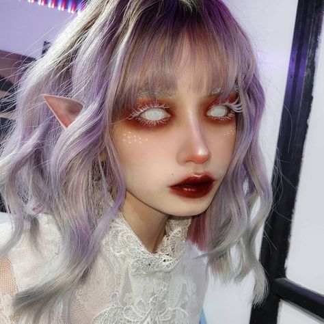 Star Girl Aesthetic, Fairy Make-up, Fashion Y2k, Style Cargo, Aesthetic Style, Contact Lens, White Mesh, Star Girl, Y2k Style