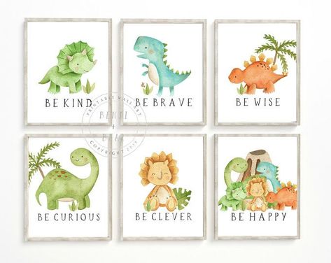 Dinosaur Nursery Theme, Baby Dinosaur Nursery, Dinosaur Nursery Art, Dinosaur Nursery Decor, Dinosaur Room Decor, Dinosaur Wall Decor, Dinosaur Prints, Woodland Nursery Boy, Dinosaur Bedroom