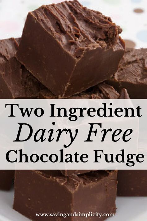 Dairy Free Fudge, Chocolate Fudge Recipe, Dairy Free Cooking, Dairy Free Baking, Dairy Free Treats, Lactose Free Recipes, Dairy Free Snacks, Fudge Recipes Chocolate, Dairy Free Diet