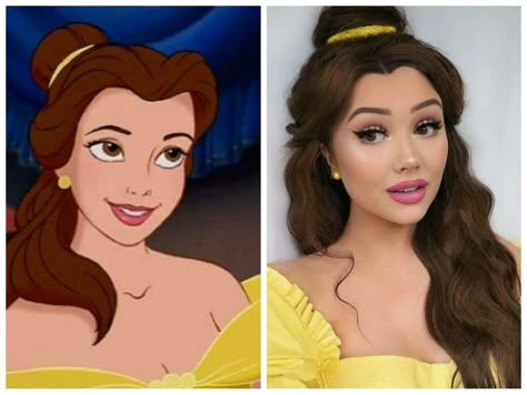 Belle Costume Makeup, Belle Halloween Makeup, Belle Makeup Disney, Belle Makeup Looks, Princess Belle Makeup, Belle Costume Diy, Redhead Halloween, Belle Halloween Costume, Redhead Costume