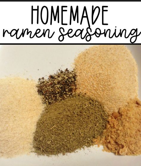 Homemade Ramen Powder, Diy Ramen Seasoning Chicken, Diy Beef Ramen Seasoning, Spicy Ramen Seasoning Recipe, Chicken Ramen Seasoning Recipe, Homemade Ramen Seasoning, Ramen Seasoning Recipe, Chicken Bouillon Recipe, Ramen Seasoning