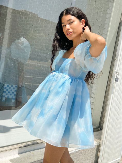 Blue Puff Dress, Puff Dress, Pump Dress, Vintage Style Dresses, Fairy Dress, Sweet Dress, Christmas Dress, Western Dresses, Babydoll Dress