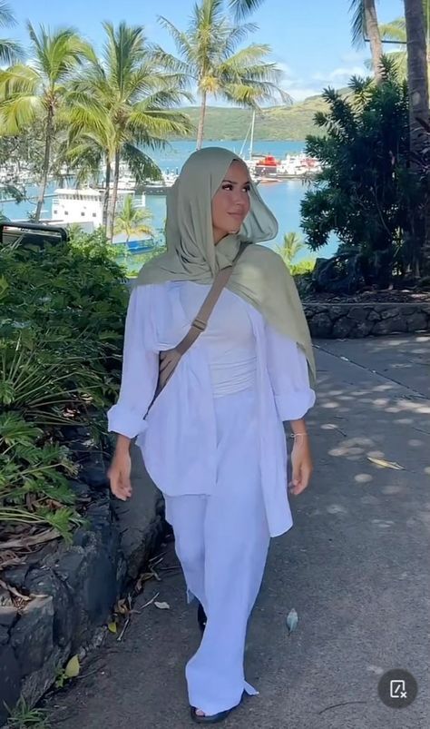 Hijabi Linen Pants Outfits, Hijabi Cruise Outfits, Hijabs Holiday Outfit, Halal Outfits Summer No Hijab, Vacation Hijab Outfit, Muslim Vacation Outfits, Modest Vacation Outfits Hijab, Dubai Modest Outfits, Black Cardigan Outfit Hijab