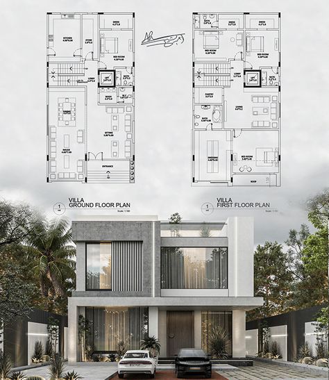 Mosque Architecture, Mediterranean Villa Floor Plan, Villa Master Plan, Villa Compound, Villa Floor Plan, Modern Mediterranean Home, Mediterranean Villa, Apartment Floor Plans, Weekend House