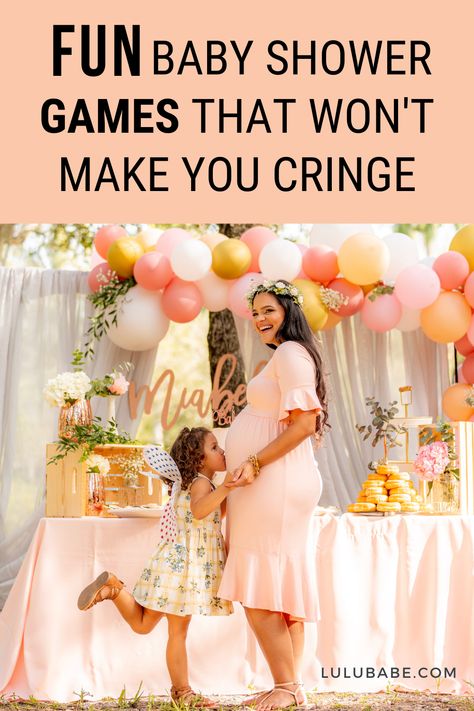 The best classy baby shower games that won't make your guests cringe! Girl Baby Shower Centerpieces, Trendy Baby Shower Themes, Classy Baby Shower, Baby Shower Prizes, Baby Shower Cakes Girl, Creative Baby Shower, Pretty Pregnant, Fun Baby Shower Games, Parent Life