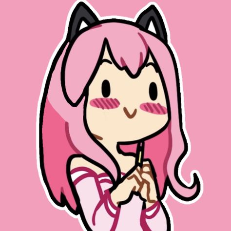 Kawaii chan pfp Kawaii Chan Aphmau Fanart, Youtuber Pfp Ideas, Kc From Aphmau, Aphmau Kawaii Chan Fanart, 200x200 Pfp, Mystreet Pfp, Kawaii Chan Fanart, Art Drawings Wallpaper, My Street Aphmau