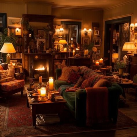 Cozy House Aesthetic Vintage, Cozy House Aesthetic Interior, Dimly Lit Living Room, Family Apartment Aesthetic, Cottagecore Home Decor Living Room, Cottage Core Interior Design Living Room, Cottagecore Apartment Living Room, Grandmas House Aesthetic Living Room, Cozy Cottage Core Living Room